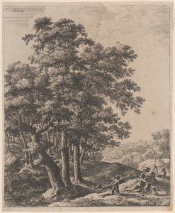 Vênus e Adonis, século XVII. de Anthonie Waterloo