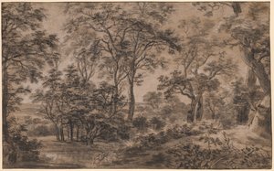 Paisagem arborizada de Anthonie Waterloo