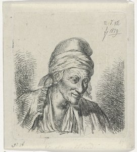 Mulher idosa à direita de Anthonie Willem Hendrik Nolthenius de Man