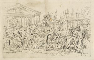 Satyr com ninfas dançantes
Bacanais (título da série) de Anthonie de Winter