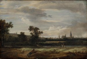 Paisagem com vista para uma cidade de Anthonie van Borssom
