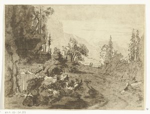 Paisagem montanhosa de Anthonie van den Bos