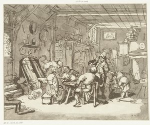 Interior do agricultor de Anthonie van den Bos