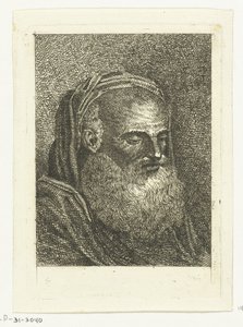 Busto de um velho com barba branca de Anthonie van den Bos
