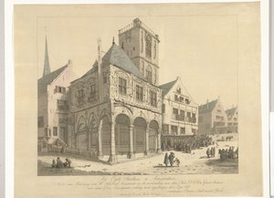 A antiga Câmara Municipal de Amesterdão, 1641 A Antiga Prefeitura de Amsterdã (título no objeto)