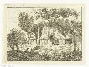 Carrinho de pé junto à quinta com empena escalonada
Quinta na estrada de Amstelveen de Anthonie van den Bos