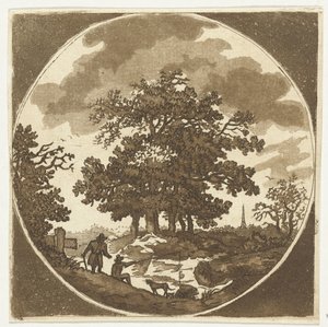 Paisagem com pescador de Anthonie van den Bos
