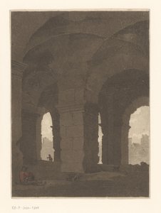 Debaixo dos arcos do Coliseu de Anthonie van den Bos