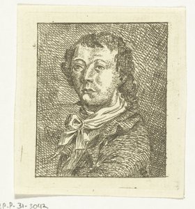Busto de retrato de um jovem de gravata branca de Anthonie van den Bos