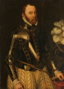 Retrato de Philippe de Montmorency, Conde de Horne, Almirante dos Países Baixos, Membro do Conselho de Estado de Anthonis Mor (copy after)