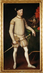 Maximiliano II, filho do imperador Fernando I, rei da Boémia, imperador 1564 (pintura sobre tela)