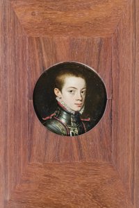 Retrato de Alessandro III Farnese (óleo sobre papel)