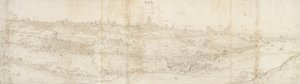 Vista panorâmica de Segóvia do leste, c1560-1570