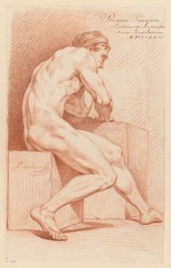 Nu Masculino Sentado, Vista Lateral (1º Prêmio 1772) de Anthony Andriessen