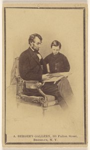 O Presidente Lincoln a ler a Bíblia ao seu filho Tad de Anthony Berger