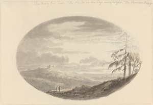 Pôr do sol sobre o vale de Anthony Devis
