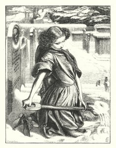 The Little Mourner (gravura) de Anthony Frederick Augustus (after) Sandys