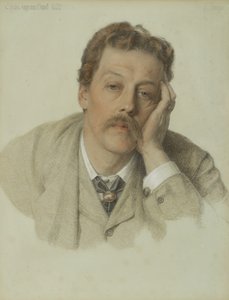 Charles Augustus Howell, 1882 (giz colorido sobre papel azul claro)
