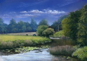 Quiet Flows the Stour, 2006 (pastel sobre papel)