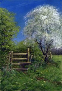 Springtime by the Stile, 2013 (pastel sobre papel)