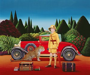 Red Rolls Royce, 1992 (acrílico a bordo)