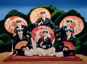 Sailors with Umbrellas, 1995 (acrílico a bordo)