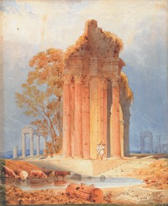 Rega do Gado por Colunas Coríntias de Anthony Vandyke Copley Fielding
