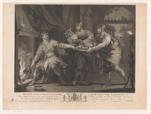 Manius Curius Dentatus rejeitando os subornos dos Samnitas
Marcus Curius Dentatus rejeitando os subornos dos Samnitas (título sobre o objecto)
Pinturas do século XVII da colecção Devonshire (título da série)