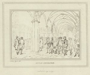 Os claustros do Royal Exchange na cidade de Londres de Anthony van Assen