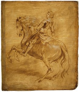 Um homem andando a cavalo, c. 1630. de Anthony van Dyck