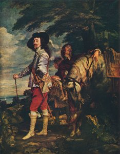 Carlos I na caça, c1635 de Anthony van Dyck