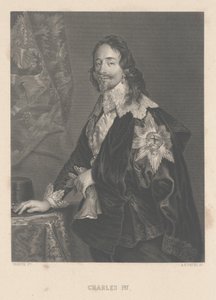 Charles I, gravado por AH Payne de Anthony van Dyck