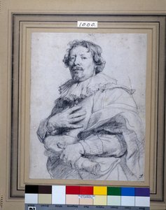 Gaspard de Crayer (giz preto sobre papel branco) de Anthony van Dyck