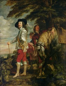Rei Charles I (1600-49) da Inglaterra fora Caça, c.1635