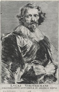 Lucas Vosterman, 1628-1632 (gravura sobre papel avergoado com gravura) de Anthony van Dyck