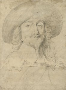Retrato de Charles I (giz no papel) de Anthony van Dyck