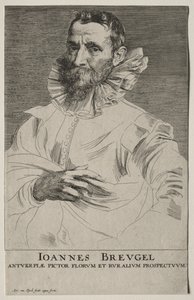 Retrato de Jan Brueghel. de Anthony van Dyck