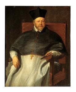 Retrato de Jan Malderus, Bispo de Antuérpia (óleo sobre painel) de Anthony van Dyck