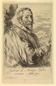 Retrato de Josse de Momper, dos ícones dos príncipes dos homens de Anthony van Dyck