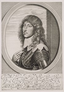 Retrato do Príncipe Rupert (1619-82) Conde Palatino do Reno e Duque da Baviera, gravado por William Faithorne (1616-91) de Anthony van Dyck