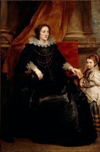 Retrato de uma senhora de qualidade e da sua filha Pintura de Antoine (Antoon ou Anton) Van Dyck (1599-1641) de Anthony van Dyck
