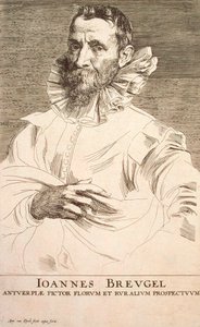 Retrato do artista Jan Brueghel, o Jovem, 1601-1678, primeiro terço do século XVII de Anthony van Dyck