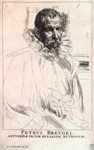 Retrato do artista Pieter Bruegel, o Jovem, 1564-1636, início do século XVII de Anthony van Dyck