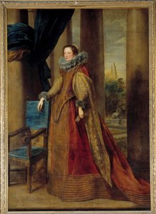 Retrato presumido da Marquesa Geromina Spinola Doria, de Genes She usa uma gola de morango. Pintura de Anton (Antoon ou Anthony) van Dyck (1599-1641) Sol do século XVII. 2,39x1,7 m - Retrato presumido da Marchesa Geromina Spinola Doria de Génova wea de Anthony van Dyck
