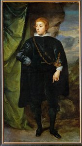 Príncipe Karl Ludwig do Palatinado, filho do "Rei do inverno" Friedrich V (óleo sobre tela) de Anthony van Dyck