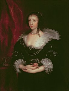Rainha Henrietta Maria (1609-1669), rainha consorte de Carlos I da Inglaterra, 1632 de Anthony van Dyck