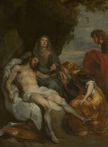 A lamentação sobre o Cristo morto, c.1629 (óleo sobre tela) de Anthony van Dyck