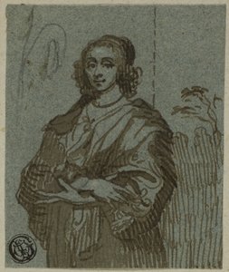 Mulher de três quartos com braços cruzados de Anthony van Dyck