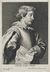 Lucas van Uden, 1630-1640 gravura por Lucus Vorsterman (1595-1675) (gravura com gravura em papel)