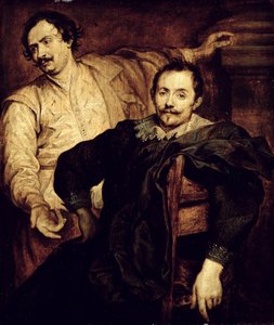 Retrato duplo do de Wael Brothers Lucas (1591-1661) e Cornelis (1592-1667) de Anthony van studio of Dyck